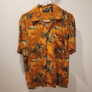 PURITAN Tropical Print Short Sleeves Casual Button Down shirt size S (34/36)